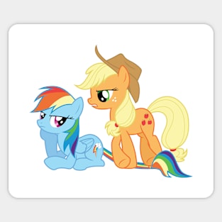 Applejack on Rainbow Dash’s tail Sticker